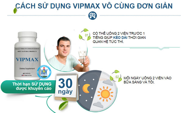 Viên uống hỗ trợ trị xuất tinh sớm VIPMAX-PILLS-USA