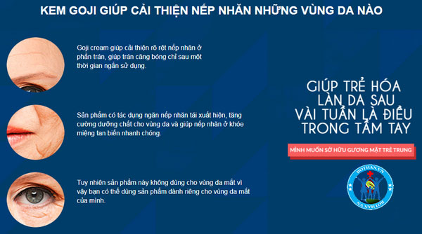 Kem chống lão hóa da cho nữ Goji Cream