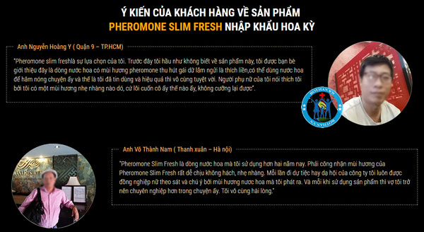Nước hoa nam cao cấp Pheromone Slim Fresh