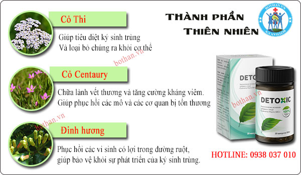 Detoxic tiêu diệt ký sinh trùng hiệu quả giúp đẹp da