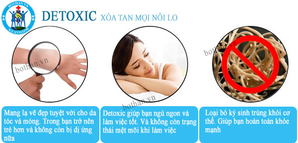 Detoxic tiêu diệt ký sinh trùng hiệu quả giúp đẹp da