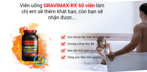 Viên uống hỗ trợ trị xuất tinh sớm ở nam giới GRAVIMAX-RX