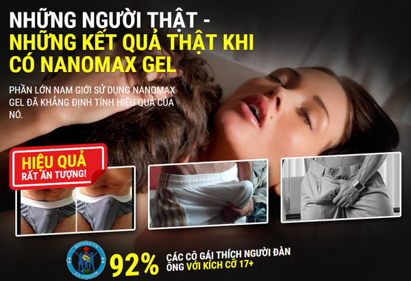 Nanomax Gel tăng kích thước dương vật nhanh chóng