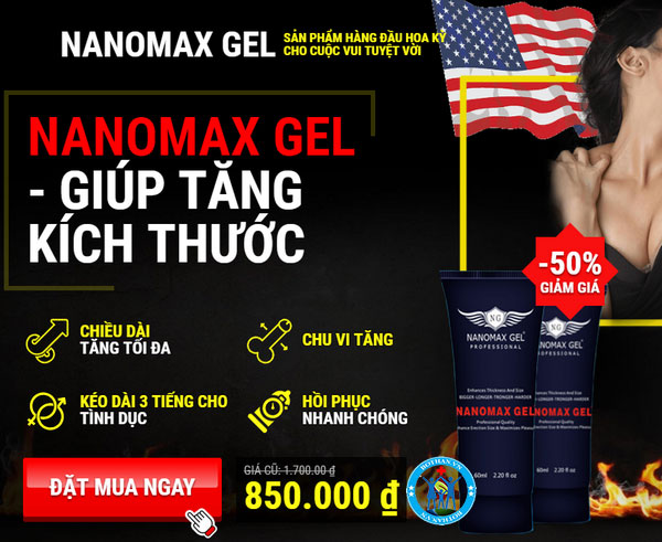 Nanomax Gel tăng kích thước dương vật nhanh chóng