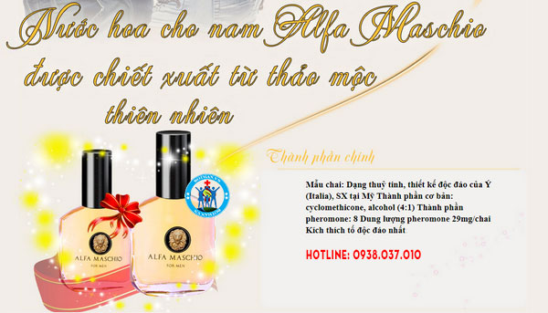 Nước hoa cho nam cao cấp Alfa Maschio