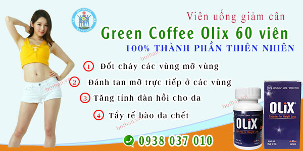 Viên uống hỗ trợ giảm cân Green Coffee Olix 60 viên