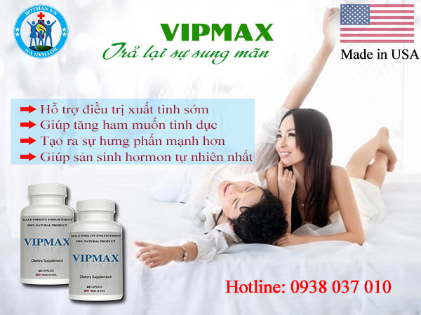 Viên uống hỗ trợ trị xuất tinh sớm VIPMAX-PILLS-USA