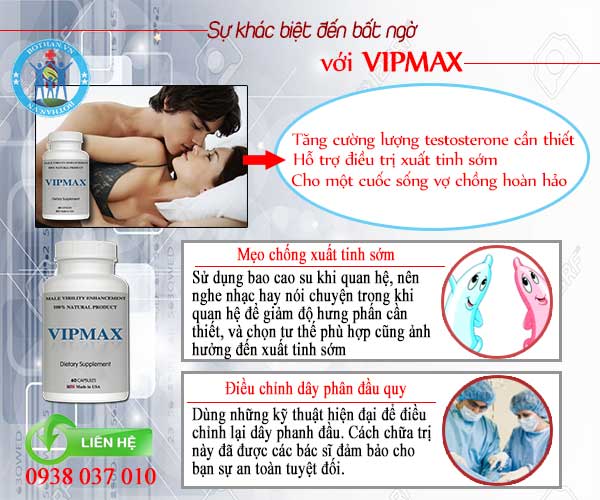 Viên uống hỗ trợ trị xuất tinh sớm VIPMAX-PILLS-USA