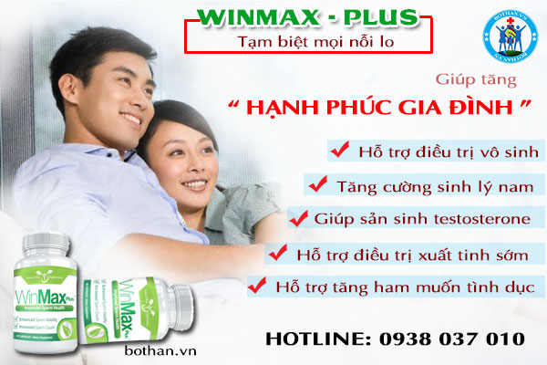 Viên uống WinMax-Plus giúp hỗ trợ chống xuất tinh sớm