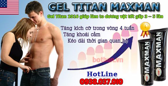 Gel Titan tăng kích thước dương vật hiệu quả Gel Titan tăng kích thước dương vật hiệu quả