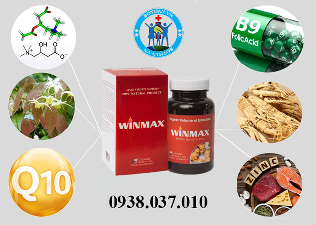 WINMAX FOR MEN điều trị vô sinh ở nam thành phần winmax