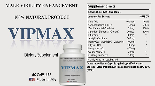 Thuốc điều trị xuất tinh sớm Vipmax của Mỹ