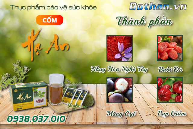 thành phần có trong sản phẩm cốm hạ an