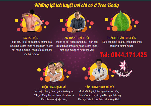 công dụngThuốc xương khớp Free Body