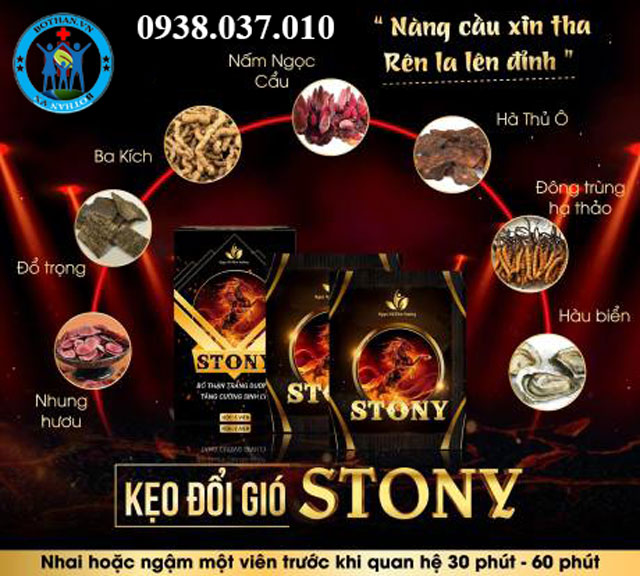 thành phần kẹo đổi gió stony