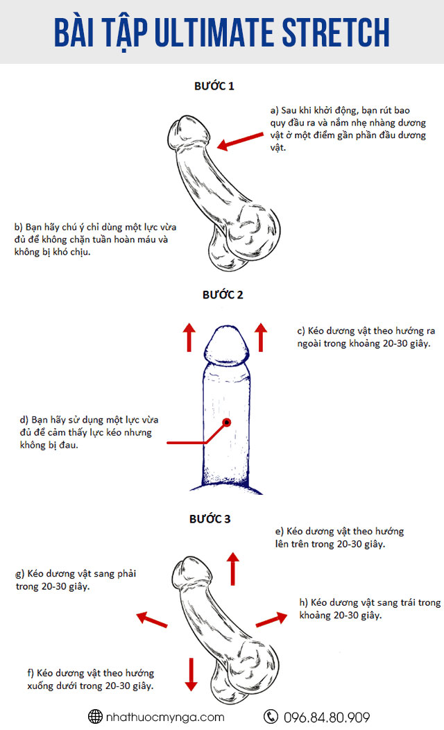 Tăng kích thước cậu nhỏ bằng bài tập ultimate stretch