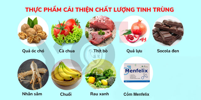 thực phẩm cải thiện chất lượng tinh trùng